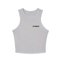 Gymbino 'In My Gym Era' Women's Racer Tank Top — Micro Rib Cropped Athletic Tank
